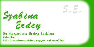 szabina erdey business card